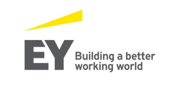 Ernst Young's company logo.