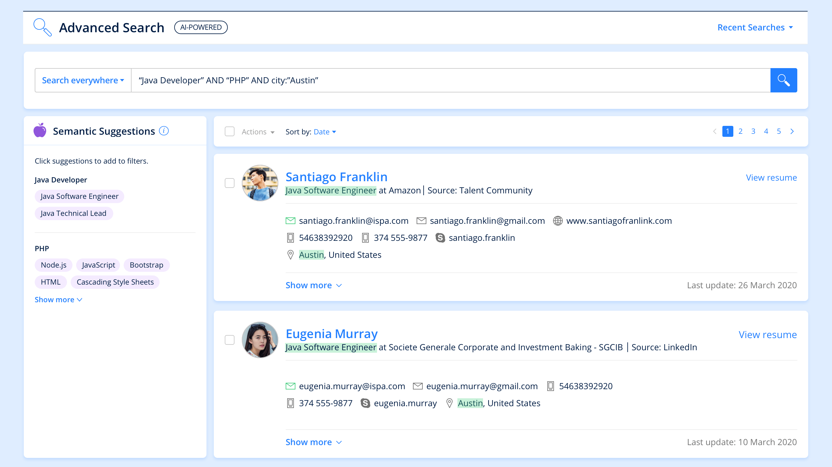 Candidate Search