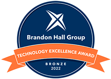A badge given by the Brandon Hall Group certifying that Avature got a bronze medal in the Technology Excellence Award.
