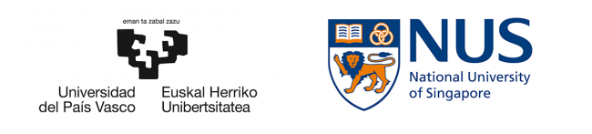 Universidad del Pais Vasco and University of Singapore logos