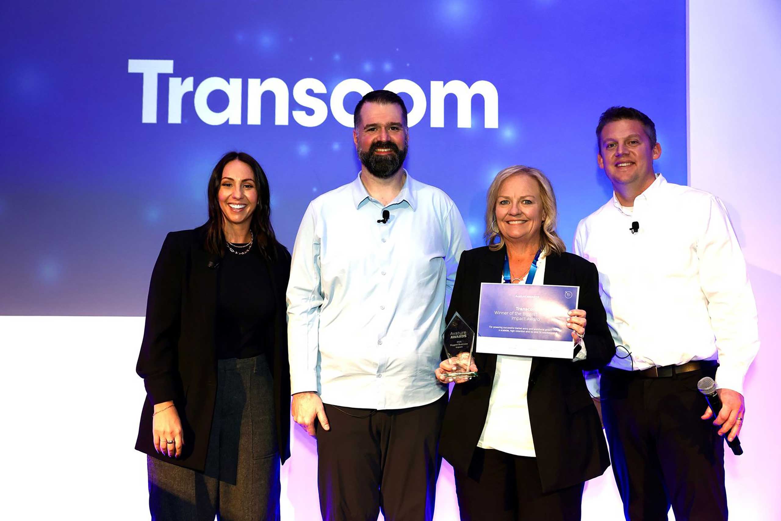Transcom receives the award for The Biggest Business Impact at #AvatureUpfrontUS 2025
